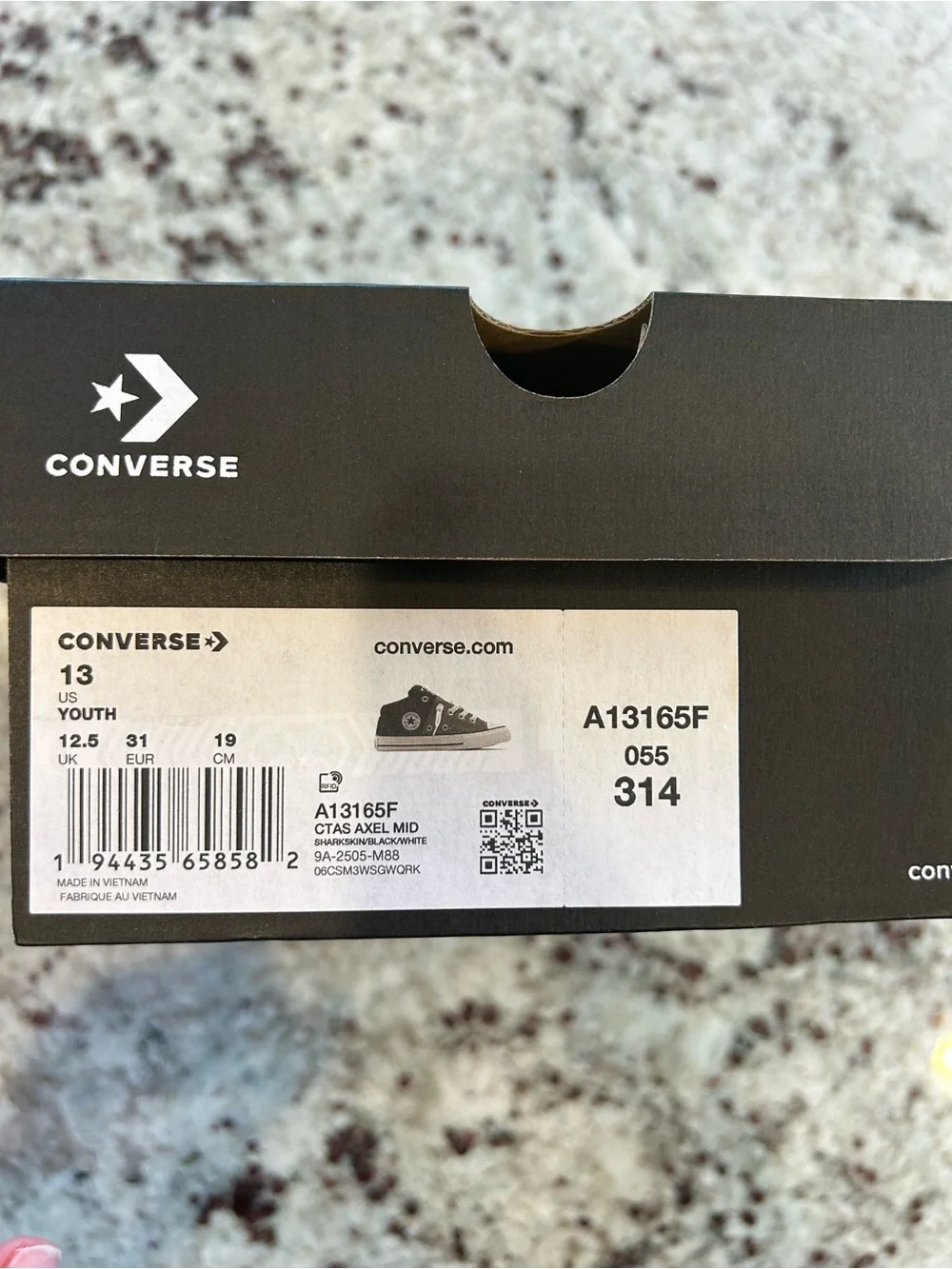 Converse Black High Top Youth Sneakers